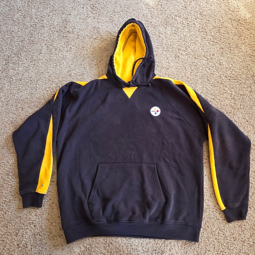 Holloway Pittsburgh Steelers Hoodie Mens XL‎ Black Gold Coors Light Pullover NFL